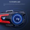 X7 Blue Motorcycle Helmet Bluetooth Headset for Navigation & Music - 3