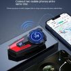 X7 Blue Motorcycle Helmet Bluetooth Headset for Navigation & Music - 6