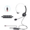 VT200 Single Ear Operator Headset With Mic, Type-C & Answer Key - 1