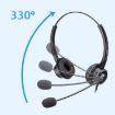 VT200D Type-C Double Ears Telephone Headset with Mic and Answer Key - 6