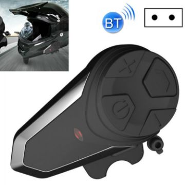 BT-S3 Motorcycle Helmet Bluetooth Headset, EU Plug Charger (Black) - 1