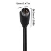 Mini DIN 8 Pin 90 S-Video TV Audio Cable 1.8m (Black) - 3