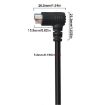 Curved Mini DIN 8 Pin S-Video TV Audio Adapter Cable, 3m (Black) - 3