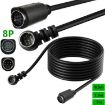 Curved Mini DIN 8 Pin S-Video TV Audio Adapter Cable 1.8m (Black) - 4