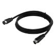 90 Degree Mini DIN 9 Pin M/F TV Box Adapter Cable, 1.8m (Black) - 3