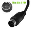 90 Degree Mini DIN 9 Pin M/F TV Box Adapter Cable, 1.8m (Black) - 4