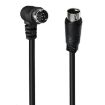 Curved Mini DIN 9 Pin TV Audio Adapter Cable, 3m (Black) - 1