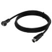 Curved Mini DIN 9 Pin TV Audio Adapter Cable, 3m (Black) - 3