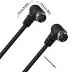3m Black Double Curved mini DIN 9 Pin TV Audio Adapter Cable - 4