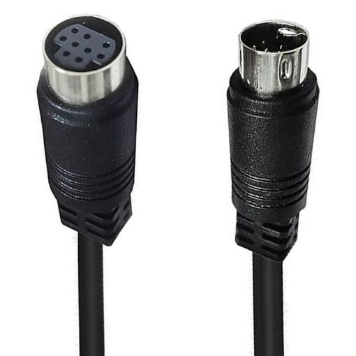 90 Mini DIN 9 Pin M/F Adapter Cable 3m - Black TV Box Accessory - 1