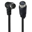 3m Black Curved Mini DIN 9 Pin M/F TV Box Adapter Cable - 1