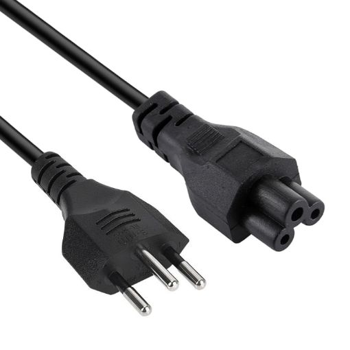 Brazil Notebook AC Power Cord, 3 Prong, 1.5m (OD6.8) - 1