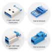 Right Angle USB 3.0 A to B High-Speed Printer Cable, 3m Length - 6