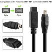 FireWire 800 9-Pin to 400 4-Pin Cable IEEE 1394, 4.5m Length - 2