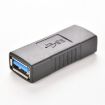 USB 3.0 Type A Female to Female Adapter Converter for Laptop (Black) - 1