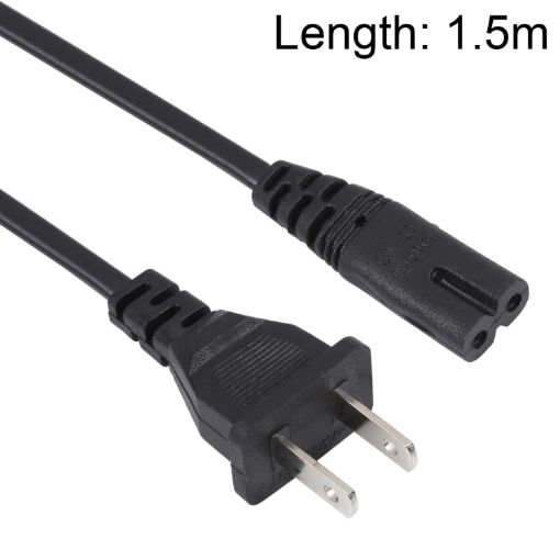 High Quality 2 Prong US Notebook AC Power Cord, 1.5m Length - 1