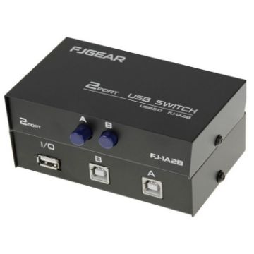USB Data Switch, 2 Port, Black - 1