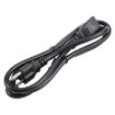 3m Black US Plug PC Power Cord with 3 Pin Cable - 4