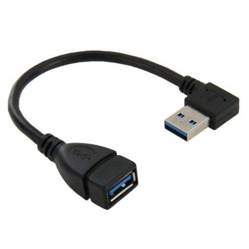 USB 3.0 Right Angle 90 Extension Cable, 18cm Adapter Cord - 1