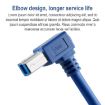 USB 3.0 A to Right Angle B Male Printer Cable, 2m High Speed - 5
