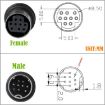 Curved mini DIN 9 Pin TV Audio Adapter Cable, 0.5m (Black) - 5