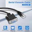 DB9 to RJ9 Adapter Cable 1.8m RS232 Connection, Black 4P4C Telephone - 5