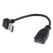 USB 3.0 Down Angle 90 Extension Cable Male-Female 15cm Adapter - 2