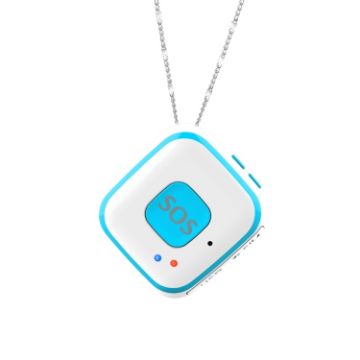 V28 Blue Necklace GSM Mini LBS WiFi AGPS Tracker SOS Communicator - 1