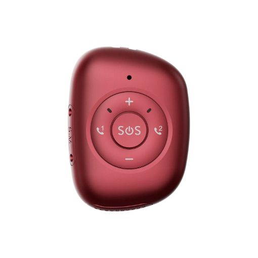 RF-V50 4G LTE GPS Tracker: Waterproof SOS Alarm for Elderly (Red) - 1