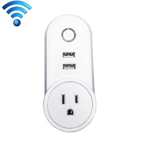SA-002 Smart WiFi Plug: 2 USB + US Socket, Alexa/Google Compatible - 1