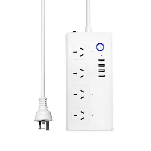 ZigBee SM-SO301-A 10A Smart Power Strip, 4 Holes + 4 USB, 2000W, AU Plug - 1