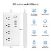 WiFi 10A SM-SO301-U Smart Power Strip, 4 Holes + 4 USB, US Plug - 2