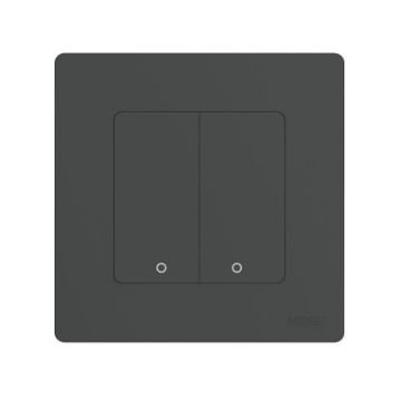 Tuya ZigBee EU Plug Smart Wall Switch, 2 Ways (Gray) - 1