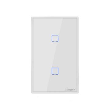 Sonoff T2 Smart Glass Panel Light Switch, Alexa/Google Compatible, US Plug - 1