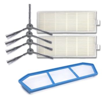 ILIFE A4/A4S/A6 XI221 Brushes & I205/I207 Filters Set - 2 Pairs - 1