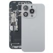 iPhone 15 Pro Battery Back & Camera Lens Cover - Grey Glass - 1