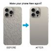 iPhone 15 Pro Battery Back & Camera Lens Cover - Grey Glass - 6