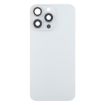 iPhone 15 Pro Glass Back Cover with Camera Lens (White) - 2