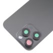 iPhone 15 Pro Glass Back Cover with Camera Lens (Black) - 4