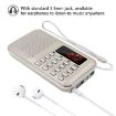 MP3 Radio Speaker Player with LED Flashlight, TF Card & USB (White) - 3