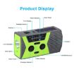 Emergency Radio 2000mAh AM/FM/NoAA Hand Crank Solar Powered (Orange) - 2