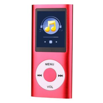 Red 1.8" TFT MP4 Player with TF Slot, FM, Recorder, E-Book - 1