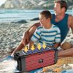 Red Solar Bluetooth Speaker with LED Light and FM Radio BDL-187 - 8