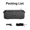 Solar Bluetooth Speaker with LED Light & FM Radio (Blue) - 6