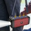 Solar Bluetooth Speaker with LED Light & FM Radio (Blue) - 9