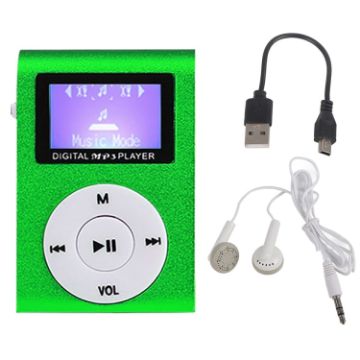 Green 512M Mini MP3 Music Player with Screen & Earphone Cable - 1