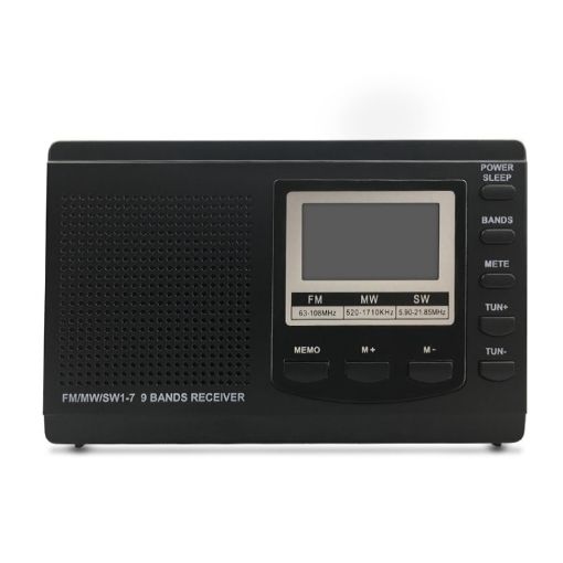 Portable HRD-310 FM AM SW Full Band Digital Radio (Black) - 1