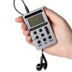 HRD-103 Silver FM/AM Two Band Portable Radio with Lanyard & Headset - 4