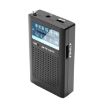 R06 Retro Pocket FM/AM Radio with Antenna - Black - 2