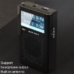 R06 Retro Pocket FM/AM Radio with Antenna - Black - 5